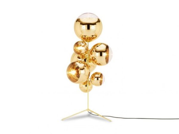 Gold Mirror Ball Floor Lamp By Tom Dixon at Urbansuite