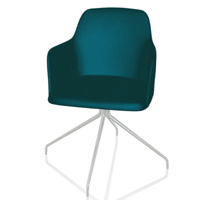 Margot Swivel Chair with Arms and 4 Legs by Bontempi Casa