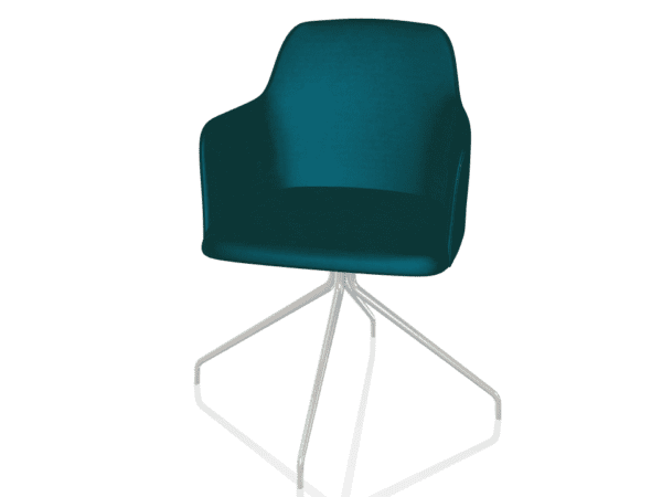 Margot Swivel Chair with Arms and 4 Legs by Bontempi Casa