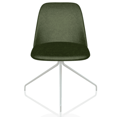 Margot Swivel Chair Forest Green with 4 Legs by Bontempi Casa