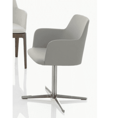 Margot Swivel Chair with Arms and Central Leg by Bontempi Casa