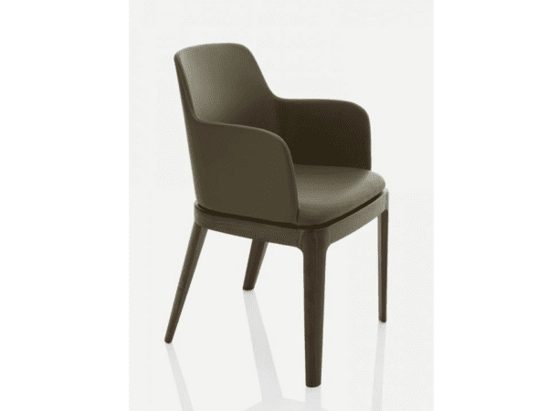 Margot Chair with Arms and Wooden Frame by Bontempi Casa