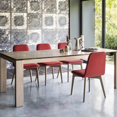 Sigma Glass Extending Table by Calligaris Connubia