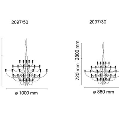 2097 30/50 Suspension Light By Flos