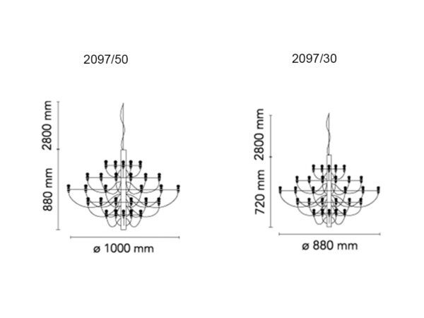 2097 30/50 Suspension Light By Flos