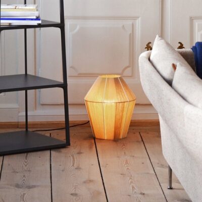 Yellow Melange Bonbon Shade Floor Lamp by Hay-58228