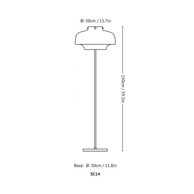 Copenhagen SC14 Floor Lamp by &Tradition