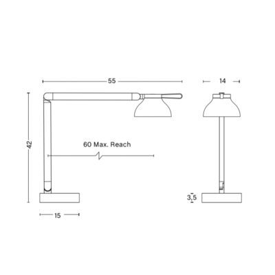 PC Double Arm Table Lamp by Hay-58122