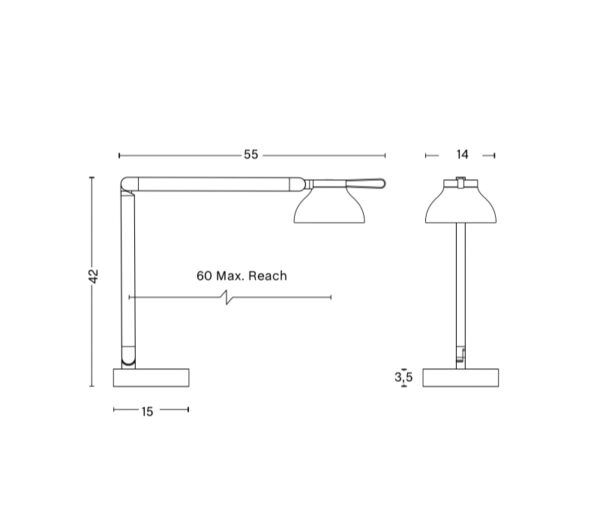 PC Double Arm Table Lamp by Hay-58122