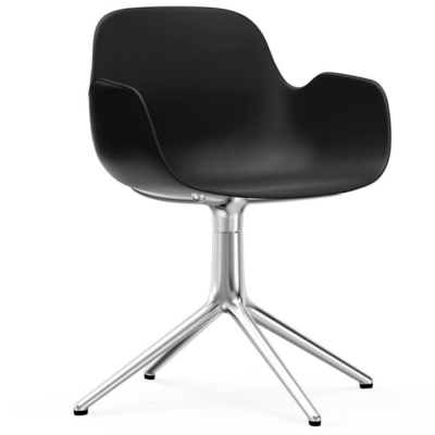 Form Swivel Armchair Metal Base By Normann Copenhagen at Urbansuite