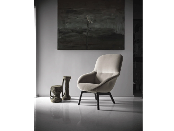 Bontempi Casa Long Island Armchair with Wood Legs at Urbansuite