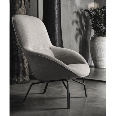 Bontempi Casa Long Island Armchair with Metal Legs at Urbansuite