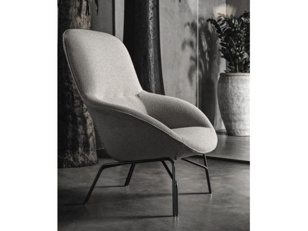 Bontempi Casa Long Island Armchair with Metal Legs at Urbansuite