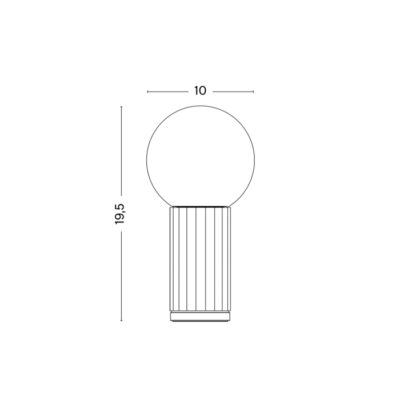 Turn On Table Lamp by Hay Dimension