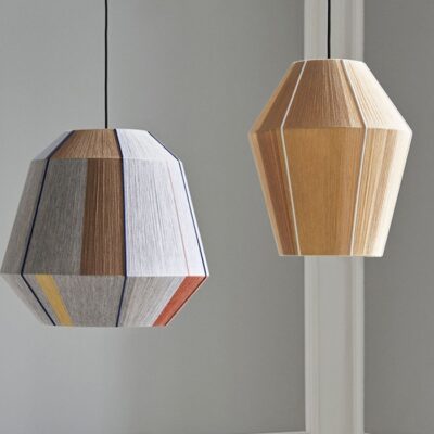 Yellow Melange Bonbon Shade Pendant Light by Hay