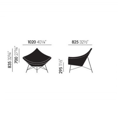 Vitra Coconut Chair Hopsak Fabric Leather Upholstery-66467