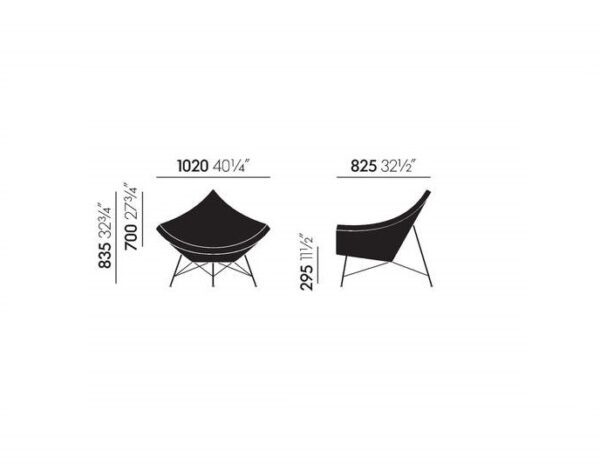 Vitra Coconut Chair Hopsak Fabric Leather Upholstery-66467