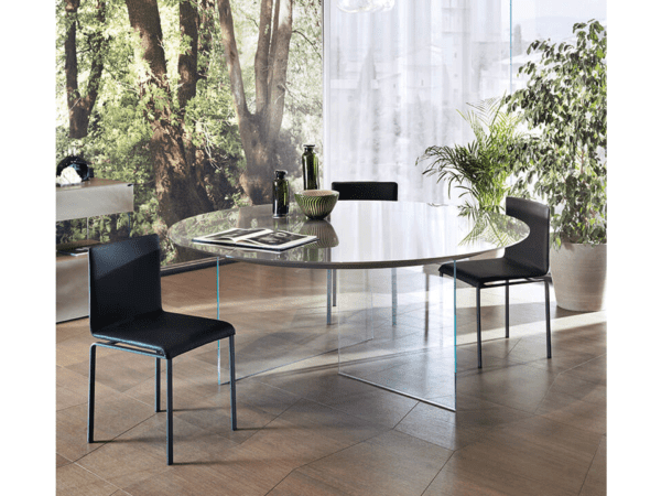 Round XGlass Air Table by Lago