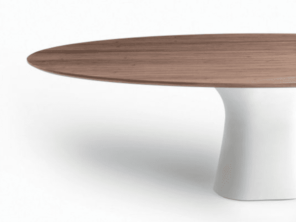 Podium Rounded Fixed Table by Bontempi Casa