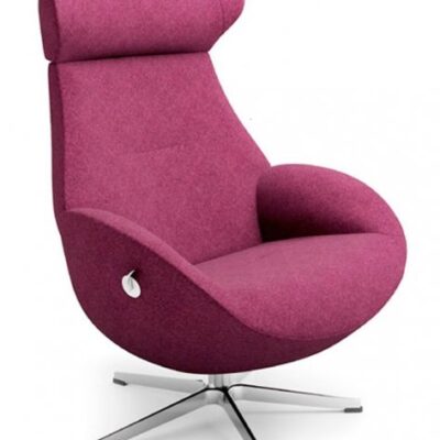 Conform Globe Armchair Lounge Chair Swivel Base in Fabric or Leather