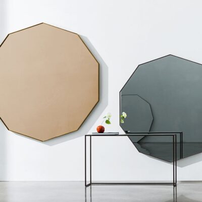 Sovet Italia Visual Decagonal Wall Mirror in Different Sizes & Finishes