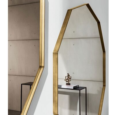 Sovet Italia Visual Decagonal Wall Mirror in Different Sizes & Finishes