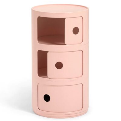 Kartell 3 Door Componibili Bio Pink Storage Unit