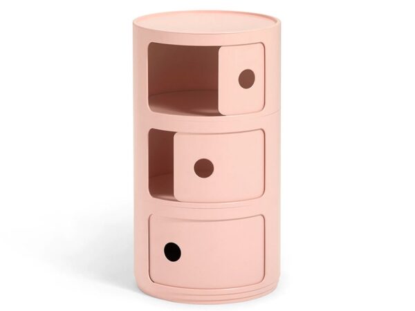 Kartell 3 Door Componibili Bio Pink Storage Unit