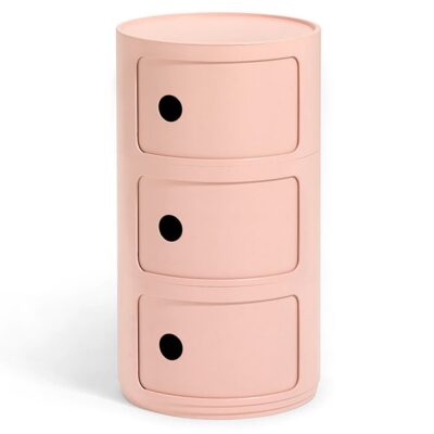 Kartell 3 Door Componibili Bio Pink Storage Unit