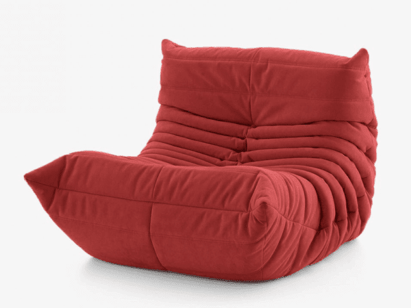 Ligne Roset Togo Fireside Goya Red Alcantara Chair