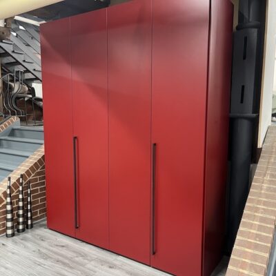 Plana Red Wardrobe 4 Door