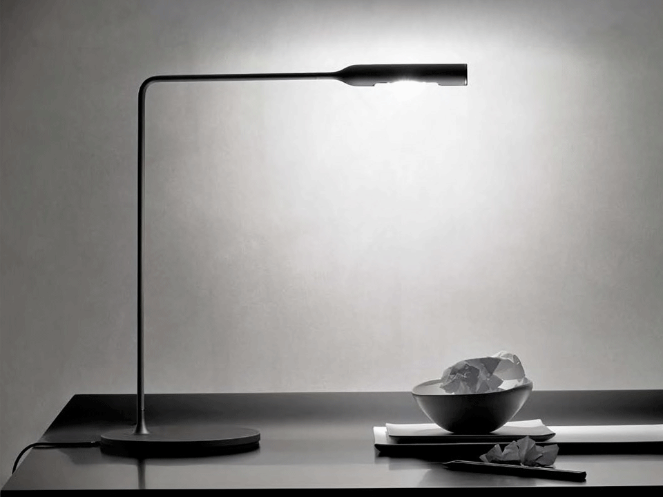 Lumina Flo LED Black Desk Lamp