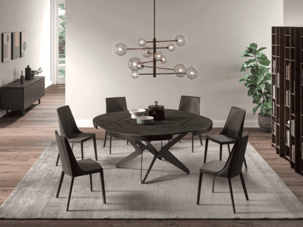 Ozzio Italia Big Round Extending Dining Table