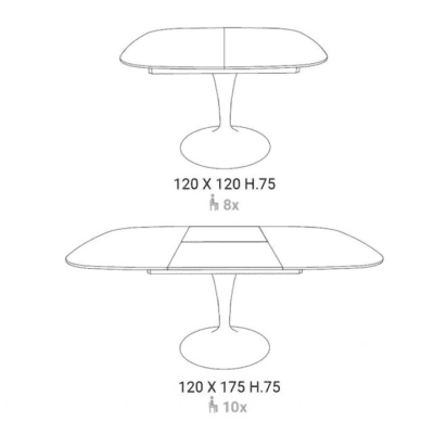 Ozzio Italia Bravo Allungabile Extending Table