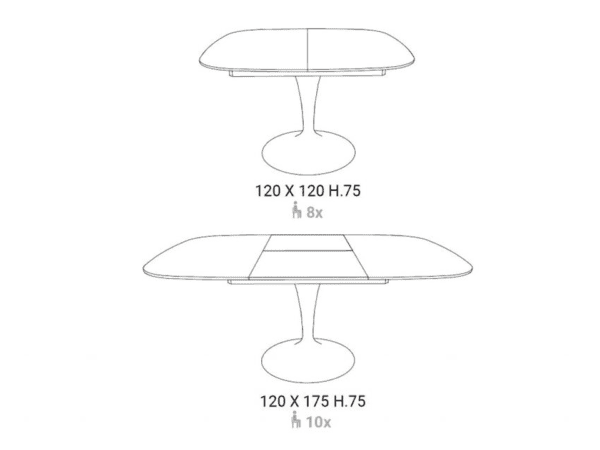 Ozzio Italia Bravo Allungabile Extending Table