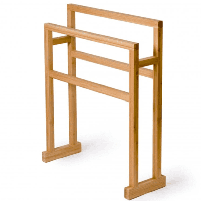 Wireworks Arena Freestanding Towel Rail Bamboo