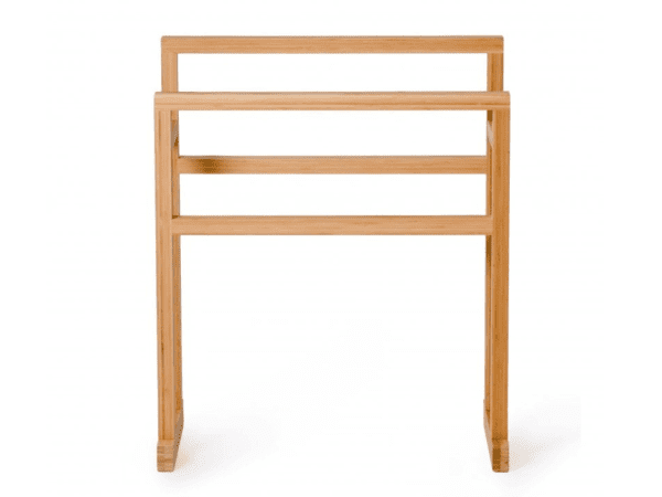 Wireworks Arena Freestanding Towel Rail Bamboo