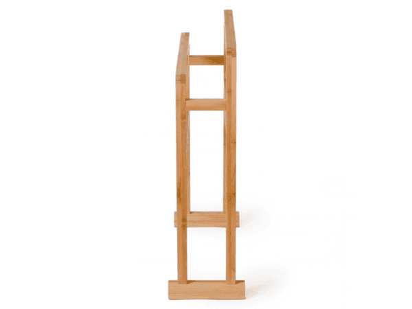 Wireworks Arena Freestanding Towel Rail Bamboo