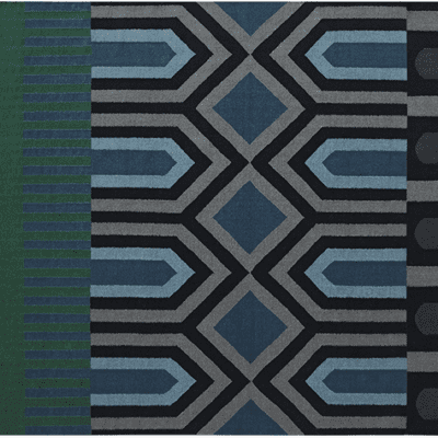 GAN Rugs Kilim Ndebele Rug, Wool-0