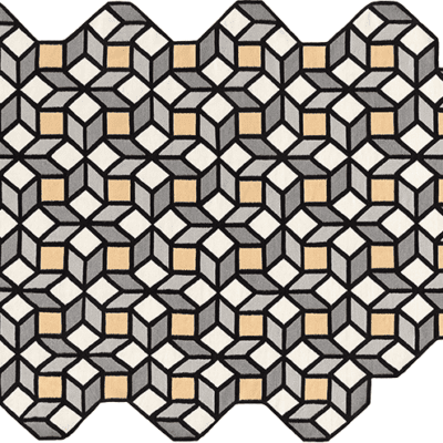 GAN Rugs Parquet Rhomb Rug, Wool, Reversible-64709