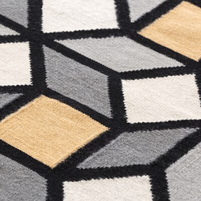 GAN Rugs Parquet Rhomb Rug, Wool, Reversible-64712