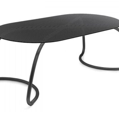 Nardi Outdoor Loto Outdoor Dining 190 Table, Oval, Glass-65368