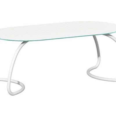 Nardi Outdoor Loto Outdoor Dining 190 Table, Oval, Glass-0