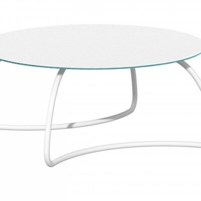 Nardi Outdoor Loto Outdoor Dining 170 Table, Round, Glass-65373