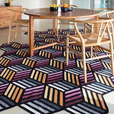 GAN Rugs Parquet Hexagon Rug, Wool-64856