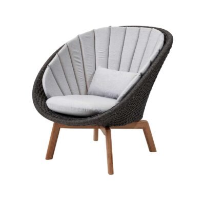 Cane-line Peacock Lounge Chair Soft Rope with Teak Legs