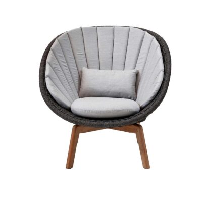 Cane-line Peacock Lounge Chair Soft Rope with Teak Legs