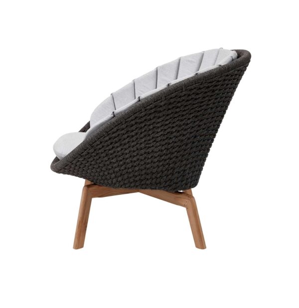 Cane-line Peacock Lounge Chair Soft Rope with Teak Legs