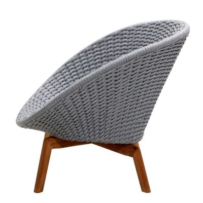 Cane-line Peacock Lounge Chair Soft Rope with Teak Legs