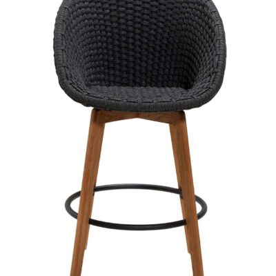 Cane-line Peacock Bar Chair Soft Rope with Teak Legs